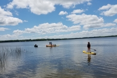 paddleboarding